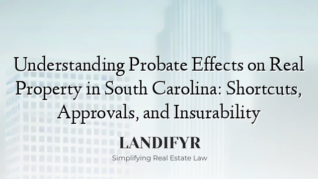 Understanding Probate Effects on Real Property in South Carolina: Shortcuts, Approvals, and Insurability