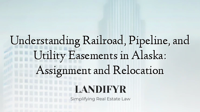 Understanding Railroad, Pipeline, and Utility Easements in Alaska: Assignment and Relocation