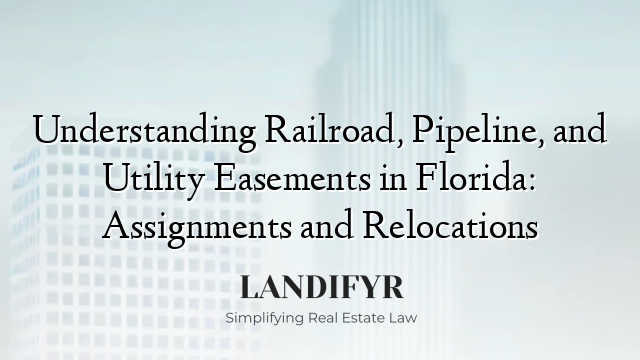 Understanding Railroad, Pipeline, and Utility Easements in Florida: Assignments and Relocations