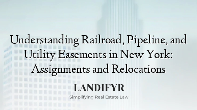 Understanding Railroad, Pipeline, and Utility Easements in New York: Assignments and Relocations