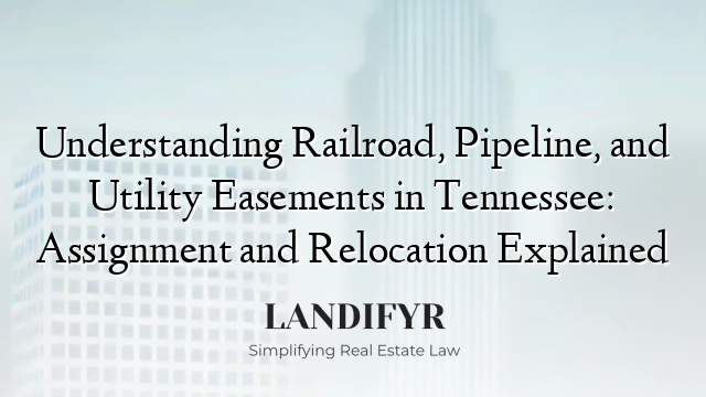 Understanding Railroad, Pipeline, and Utility Easements in Tennessee: Assignment and Relocation Explained