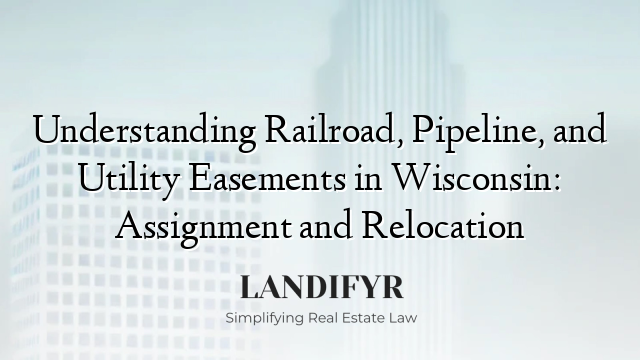 Understanding Railroad, Pipeline, and Utility Easements in Wisconsin: Assignment and Relocation