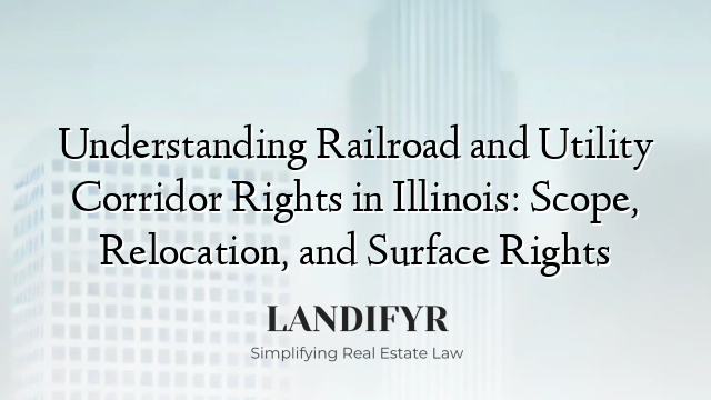 Understanding Railroad and Utility Corridor Rights in Illinois: Scope, Relocation, and Surface Rights
