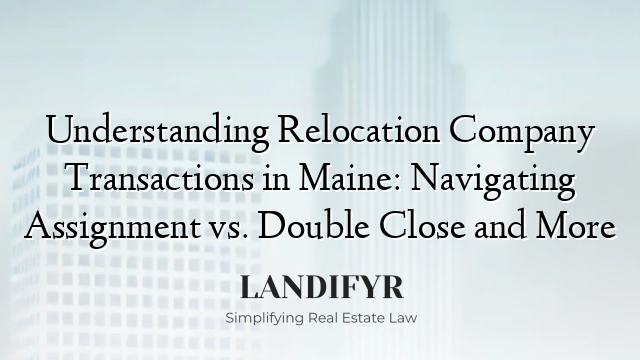 Understanding Relocation Company Transactions in Maine: Navigating Assignment vs. Double Close and More