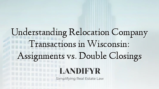 Understanding Relocation Company Transactions in Wisconsin: Assignments vs. Double Closings