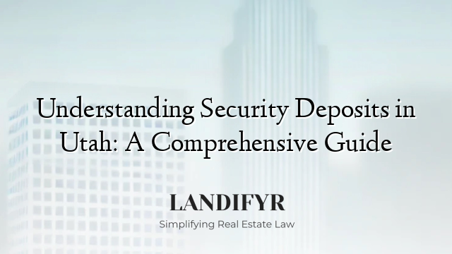 Understanding Security Deposits in Utah: A Comprehensive Guide
