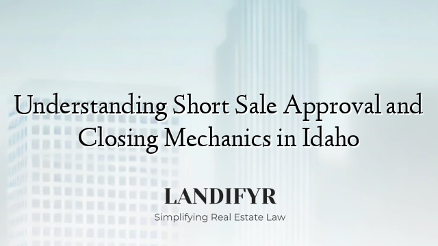 Understanding Short Sale Approval and Closing Mechanics in Idaho