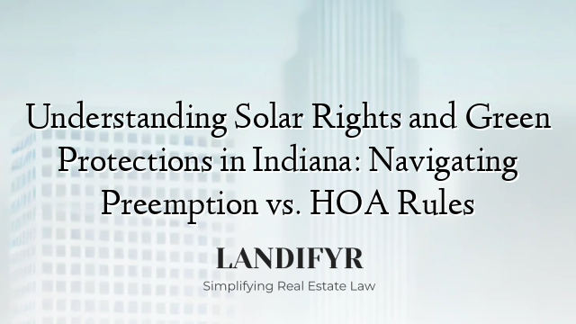 Understanding Solar Rights and Green Protections in Indiana: Navigating Preemption vs. HOA Rules