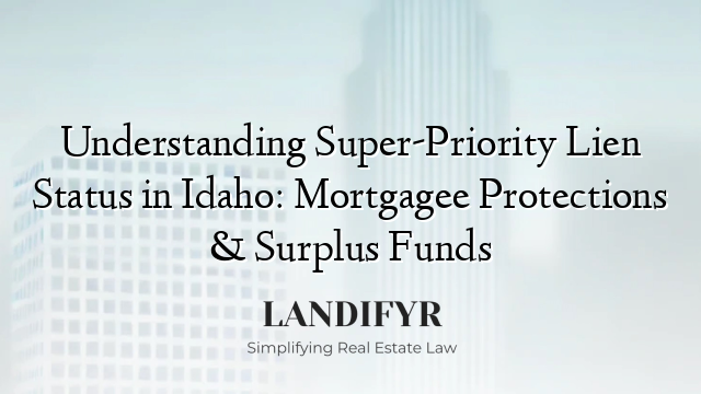 Understanding Super-Priority Lien Status in Idaho: Mortgagee Protections & Surplus Funds