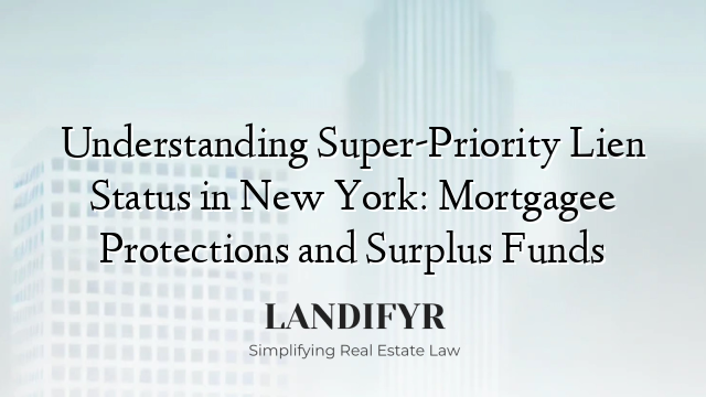 Understanding Super-Priority Lien Status in New York: Mortgagee Protections and Surplus Funds