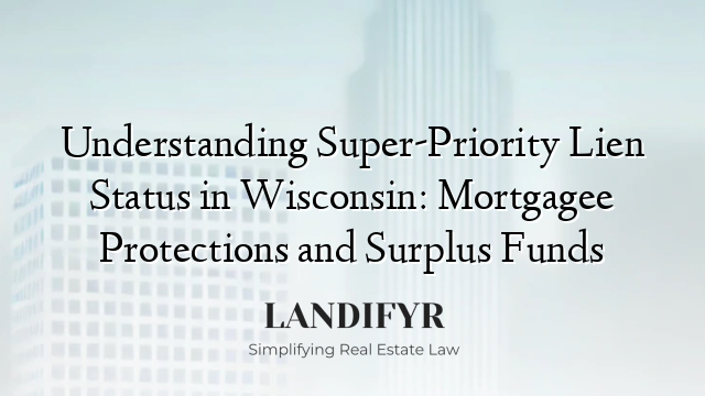 Understanding Super-Priority Lien Status in Wisconsin: Mortgagee Protections and Surplus Funds