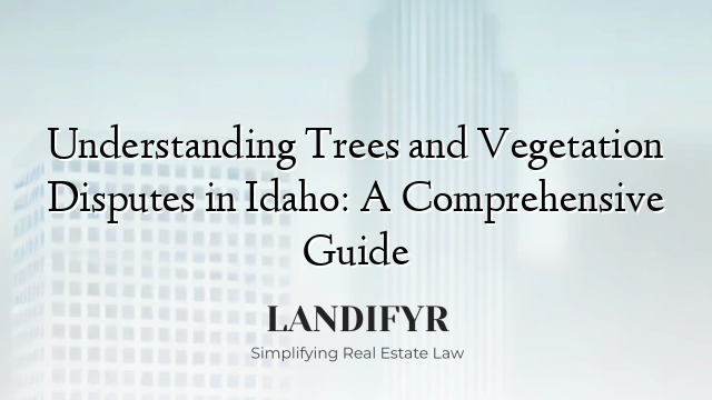 Understanding Trees and Vegetation Disputes in Idaho: A Comprehensive Guide