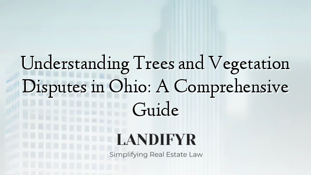 Understanding Trees and Vegetation Disputes in Ohio: A Comprehensive Guide