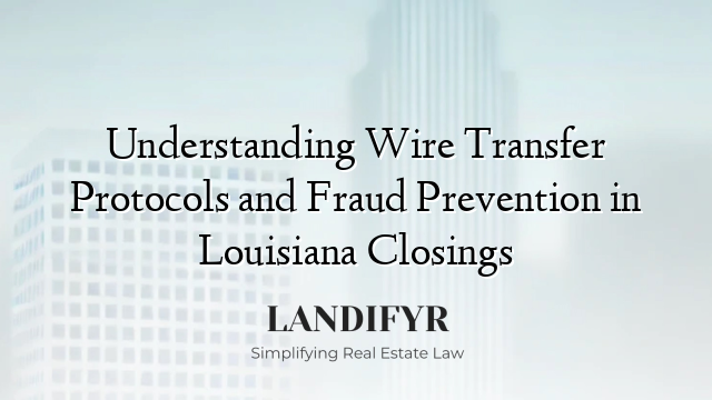 Understanding Wire Transfer Protocols and Fraud Prevention in Louisiana Closings