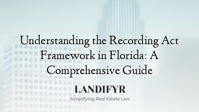 Understanding the Recording Act Framework in Florida: A Comprehensive Guide