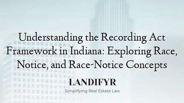 Understanding the Recording Act Framework in Indiana: Exploring Race, Notice, and Race-Notice Concepts