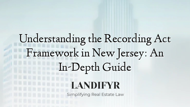 Understanding the Recording Act Framework in New Jersey: An In-Depth Guide