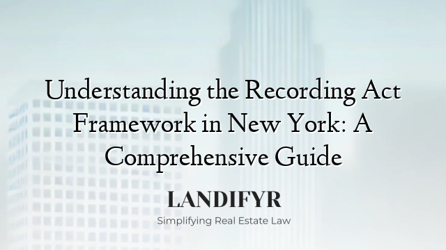 Understanding the Recording Act Framework in New York: A Comprehensive Guide