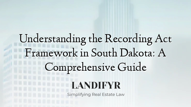 Understanding the Recording Act Framework in South Dakota: A Comprehensive Guide