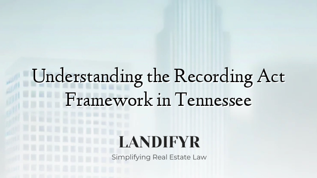 Understanding the Recording Act Framework in Tennessee