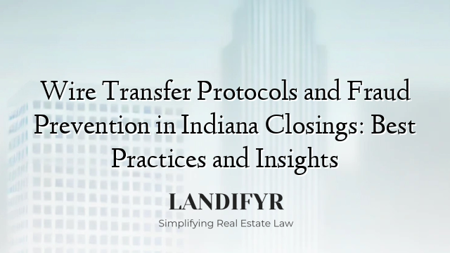 Wire Transfer Protocols and Fraud Prevention in Indiana Closings: Best Practices and Insights