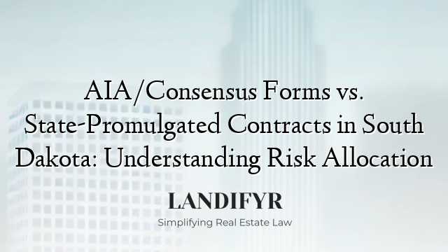 AIA/Consensus Forms vs. State-Promulgated Contracts in South Dakota: Understanding Risk Allocation