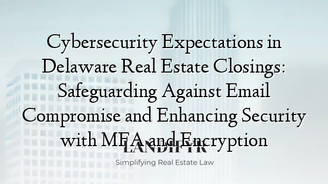 Cybersecurity Expectations in Delaware Real Estate Closings: Safeguarding Against Email Compromise and Enhancing Security with MFA and Encryption