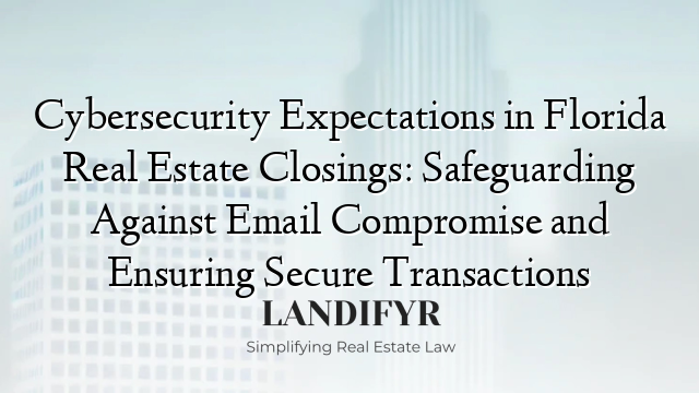 Cybersecurity Expectations in Florida Real Estate Closings: Safeguarding Against Email Compromise and Ensuring Secure Transactions