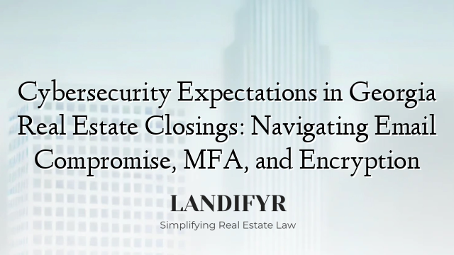 Cybersecurity Expectations in Georgia Real Estate Closings: Navigating Email Compromise, MFA, and Encryption