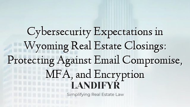 Cybersecurity Expectations in Wyoming Real Estate Closings: Protecting Against Email Compromise, MFA, and Encryption