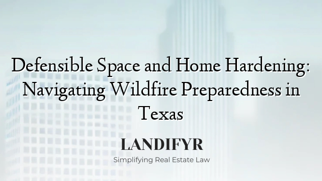 Defensible Space and Home Hardening: Navigating Wildfire Preparedness in Texas