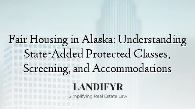 Fair Housing in Alaska: Understanding State-Added Protected Classes, Screening, and Accommodations