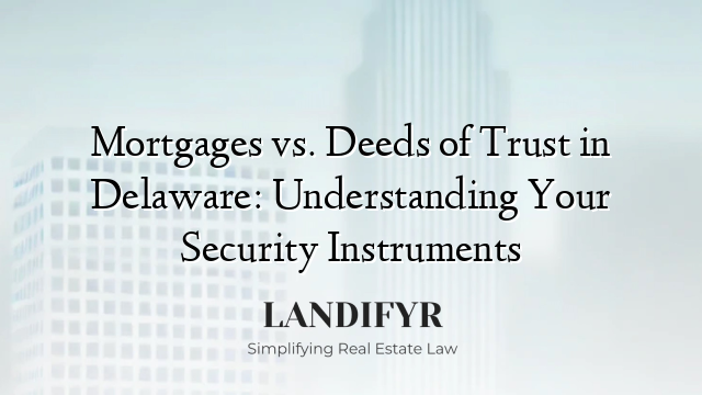 Mortgages vs. Deeds of Trust in Delaware: Understanding Your Security Instruments