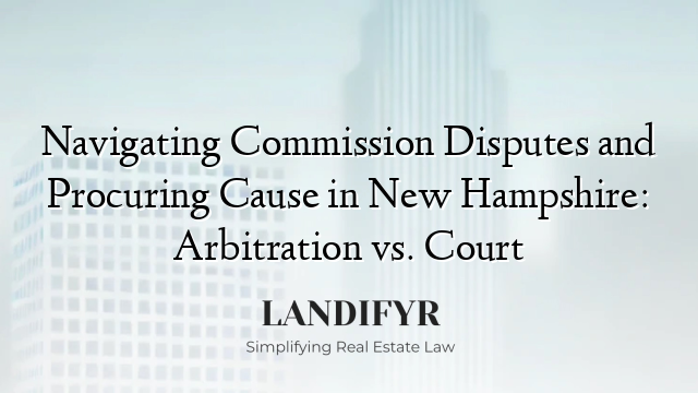 Navigating Commission Disputes and Procuring Cause in New Hampshire: Arbitration vs. Court