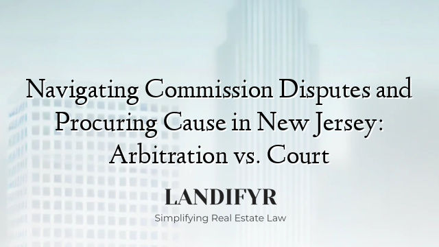 Navigating Commission Disputes and Procuring Cause in New Jersey: Arbitration vs. Court