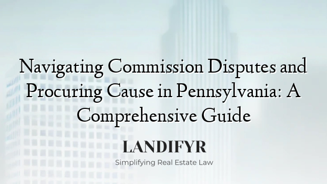 Navigating Commission Disputes and Procuring Cause in Pennsylvania: A Comprehensive Guide