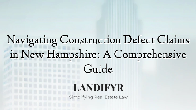 Navigating Construction Defect Claims in New Hampshire: A Comprehensive Guide
