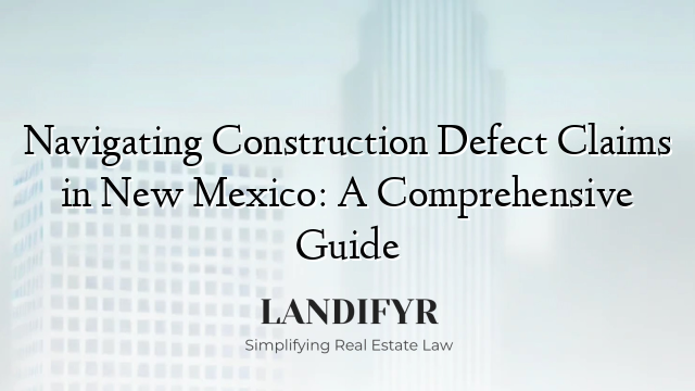 Navigating Construction Defect Claims in New Mexico: A Comprehensive Guide