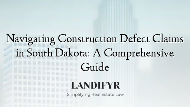 Navigating Construction Defect Claims in South Dakota: A Comprehensive Guide