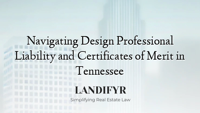 Navigating Design Professional Liability and Certificates of Merit in Tennessee