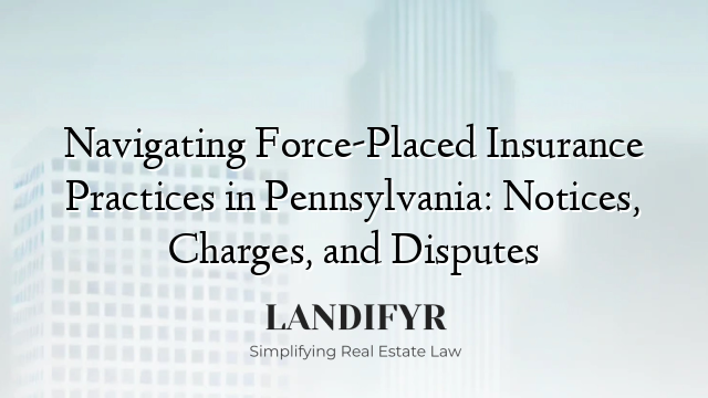 Navigating Force-Placed Insurance Practices in Pennsylvania: Notices, Charges, and Disputes