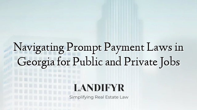 Navigating Prompt Payment Laws in Georgia for Public and Private Jobs