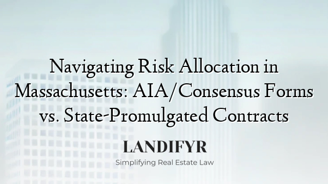 Navigating Risk Allocation in Massachusetts: AIA/Consensus Forms vs. State-Promulgated Contracts