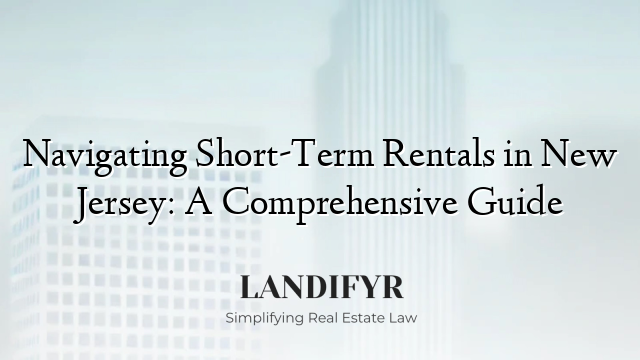 Navigating Short-Term Rentals in New Jersey: A Comprehensive Guide