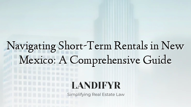 Navigating Short-Term Rentals in New Mexico: A Comprehensive Guide