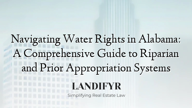 Navigating Water Rights in Alabama: A Comprehensive Guide to Riparian and Prior Appropriation Systems