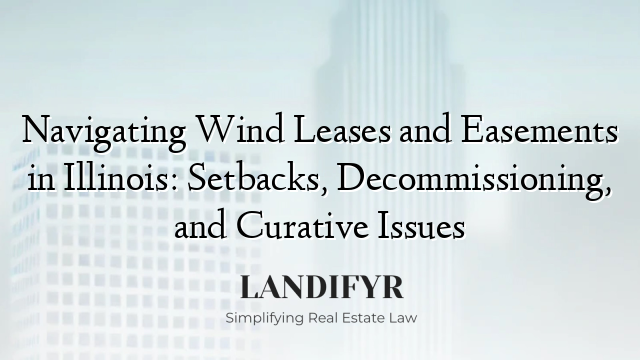 Navigating Wind Leases and Easements in Illinois: Setbacks, Decommissioning, and Curative Issues