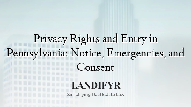 Privacy Rights and Entry in Pennsylvania: Notice, Emergencies, and Consent