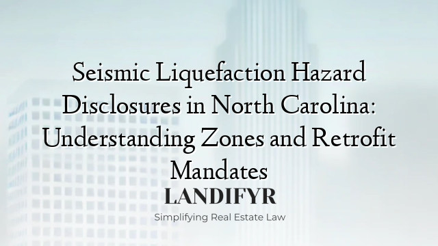 Seismic Liquefaction Hazard Disclosures in North Carolina: Understanding Zones and Retrofit Mandates