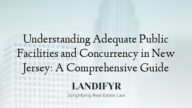 Understanding Adequate Public Facilities and Concurrency in New Jersey: A Comprehensive Guide